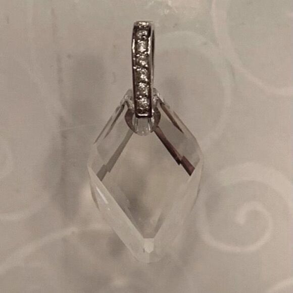 CRYSTAL & Silver Pendant Choker - Picture 1 of 11